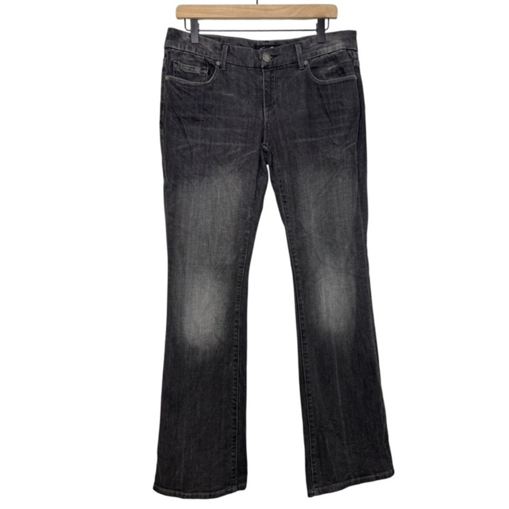 Seven7 Womens Boot Cut Denim Jeans Size 8 Faded Gray Black